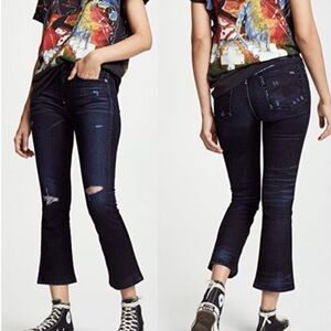 R13 kick jeans color black denim size 27